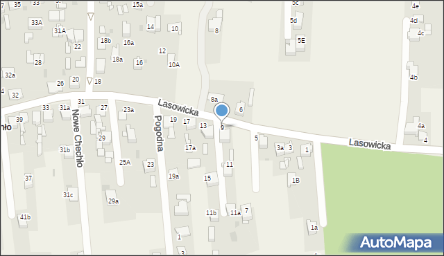 Nowe Chechło, Lasowicka, 9, mapa Nowe Chechło