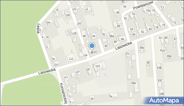 Nowe Chechło, Lasowicka, 96, mapa Nowe Chechło