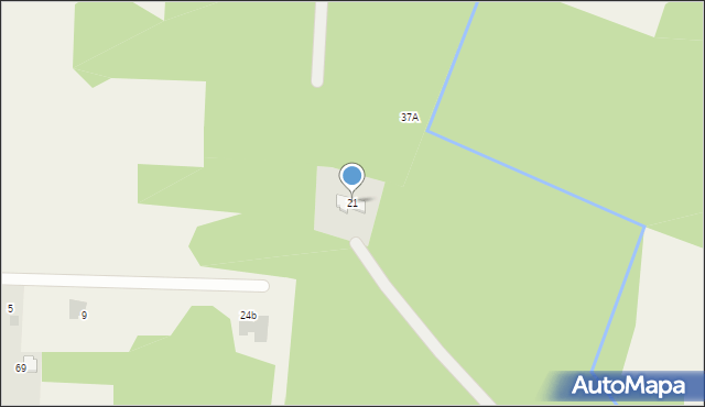 Nowe Chrusty, Łąkowa, 21, mapa Nowe Chrusty