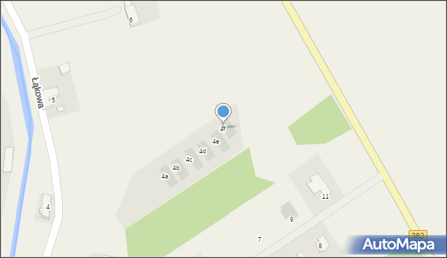 Nowizna, Łąkowa, 4f, mapa Nowizna