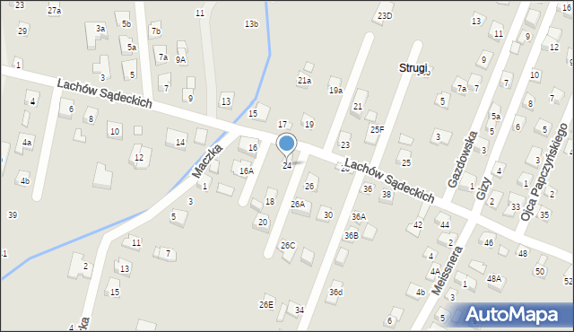 Nowy Sącz, Lachów Sądeckich, 24, mapa Nowego Sącza