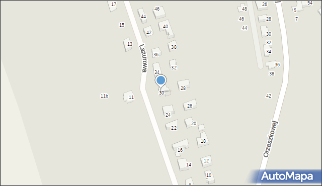 Nysa, Lazurowa, 30, mapa Nysy