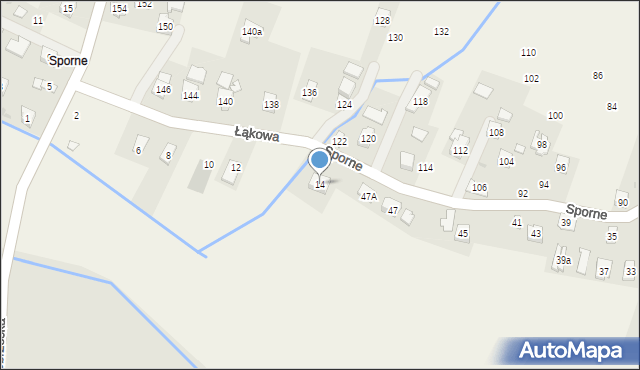 Odrzykoń, Łąkowa, 14, mapa Odrzykoń