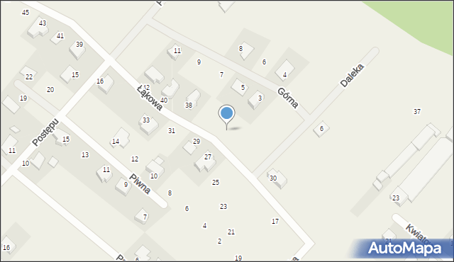 Okuniew, Łąkowa, 34, mapa Okuniew