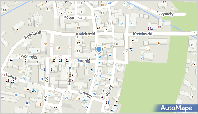 Olesno, Labora Leopolda, 10, mapa Olesno