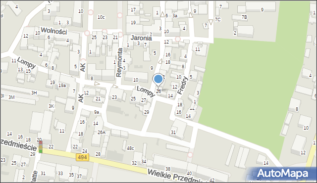 Olesno, Labora Leopolda, 26, mapa Olesno