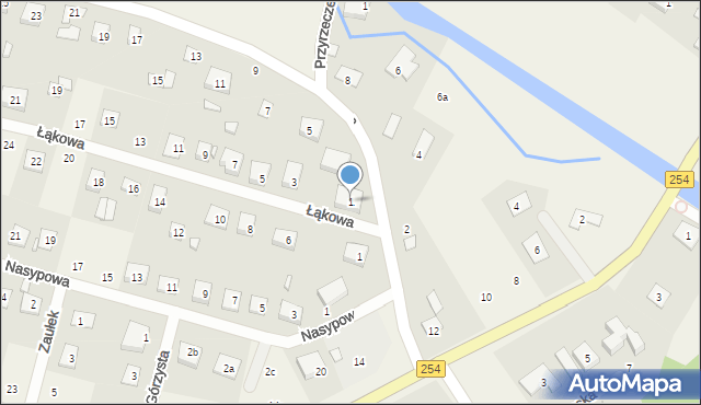 Olimpin, Łąkowa, 1, mapa Olimpin