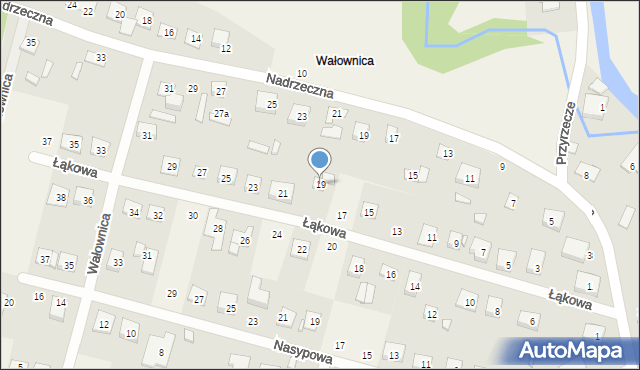 Olimpin, Łąkowa, 19, mapa Olimpin