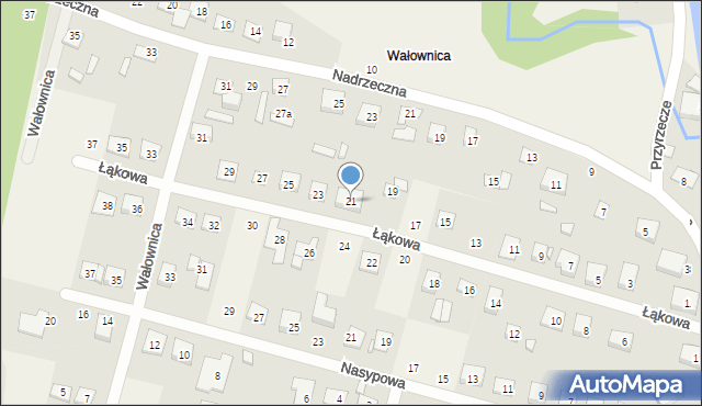 Olimpin, Łąkowa, 21, mapa Olimpin