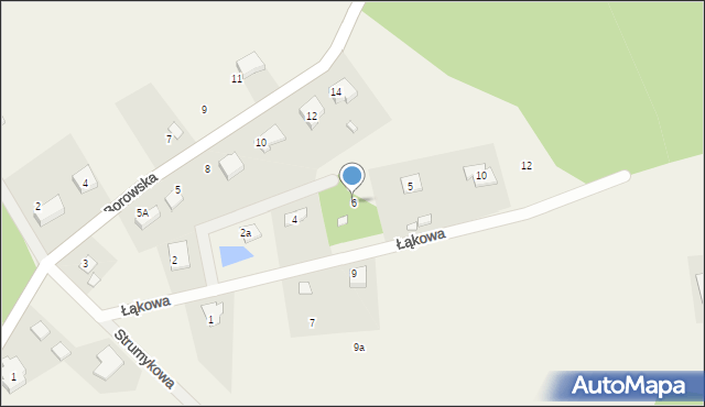 Ołobok, Łąkowa, 6, mapa Ołobok