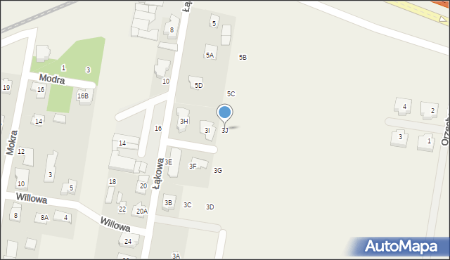 Opacz-Kolonia, Łąkowa, 3J, mapa Opacz-Kolonia