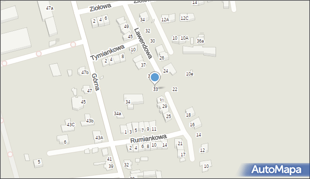 Opole, Lawendowa, 33, mapa Opola