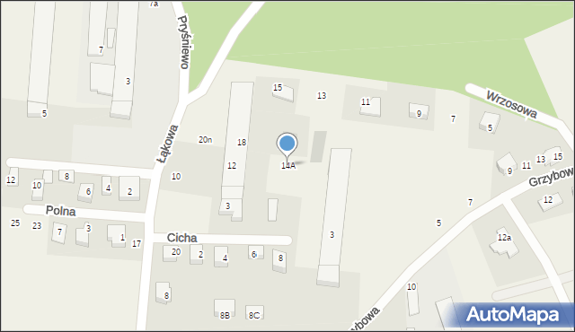 Orle, Łąkowa, 14A, mapa Orle