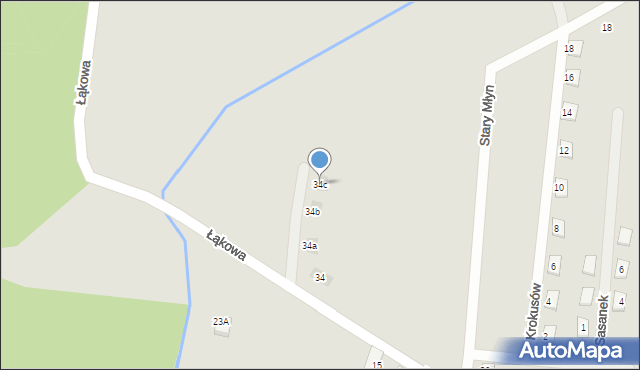 Orzesze, Łąkowa, 34c, mapa Orzesze