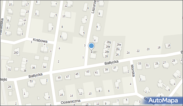 Osielsko, Lazurowa, 2a, mapa Osielsko