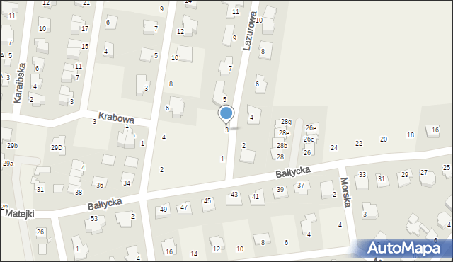 Osielsko, Lazurowa, 3, mapa Osielsko