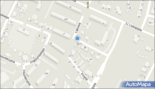 Ostrołęka, Łąkowa, 2A, mapa Ostrołęka