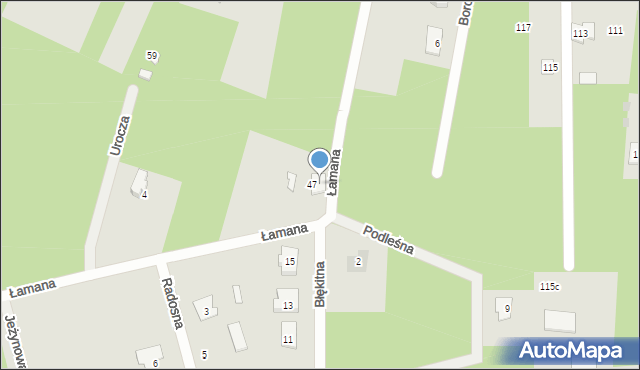 Ostrów Mazowiecka, Łamana, 8, mapa Ostrów Mazowiecka