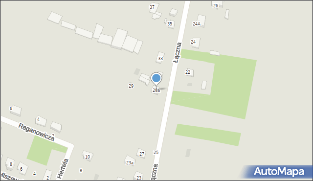 Ostrów Mazowiecka, Łączna, 29a, mapa Ostrów Mazowiecka