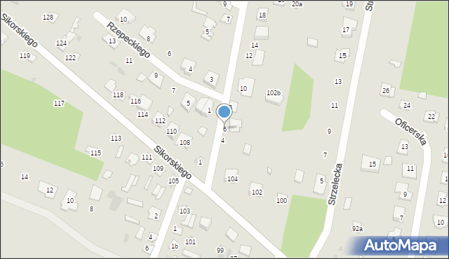 Ostrów Mazowiecka, Łączna, 6, mapa Ostrów Mazowiecka