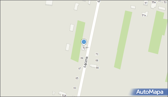 Ostrów Mazowiecka, Łączna, 71, mapa Ostrów Mazowiecka