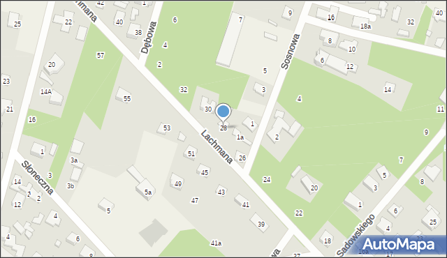 Ostrówek, Lachmana, 28, mapa Ostrówek