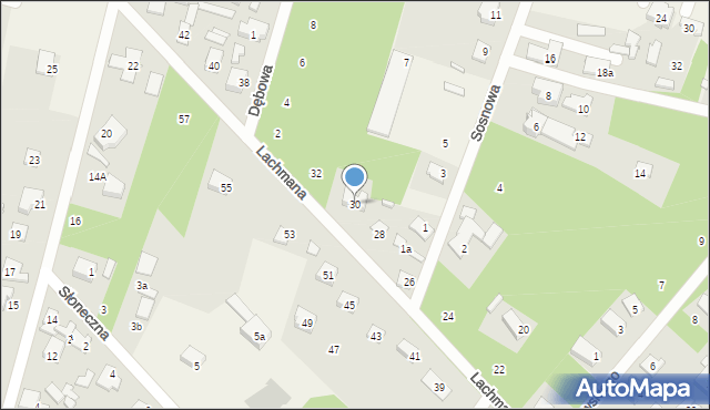 Ostrówek, Lachmana, 30, mapa Ostrówek