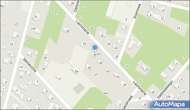 Ostrówek, Lachmana, 51, mapa Ostrówek