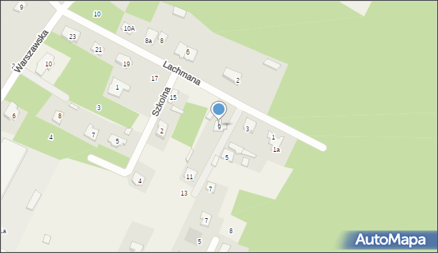 Ostrówek, Lachmana, 9, mapa Ostrówek