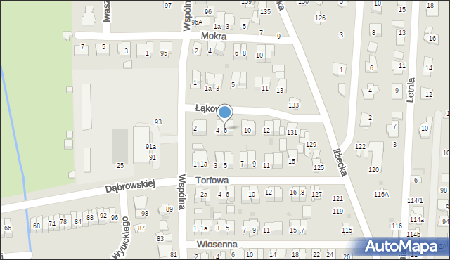 Ostrowiec Świętokrzyski, Łąkowa, 6, mapa Ostrowiec Świętokrzyski