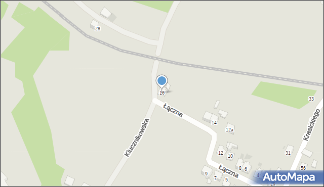 Oświęcim, Łączna, 16, mapa Oświęcimia