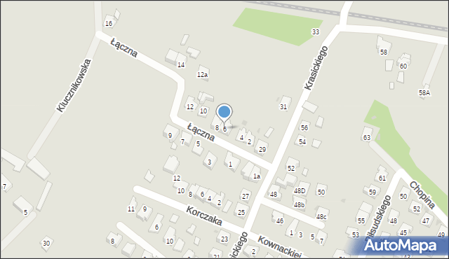 Oświęcim, Łączna, 6, mapa Oświęcimia