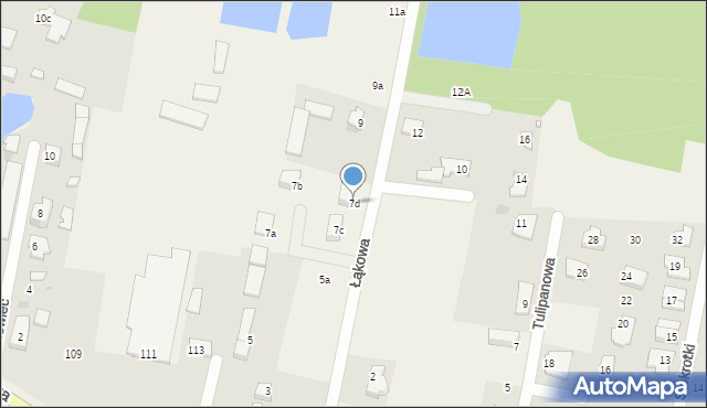 Otrębusy, Łąkowa, 7d, mapa Otrębusy