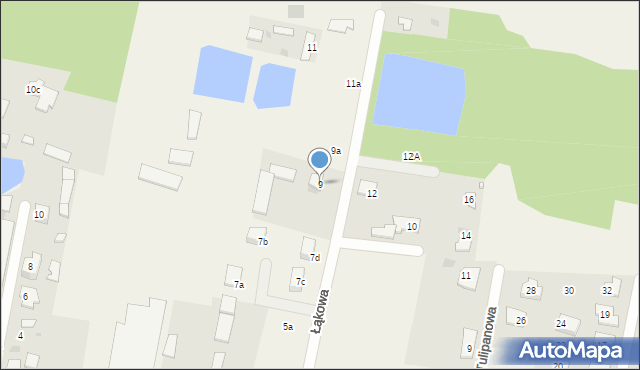 Otrębusy, Łąkowa, 9, mapa Otrębusy