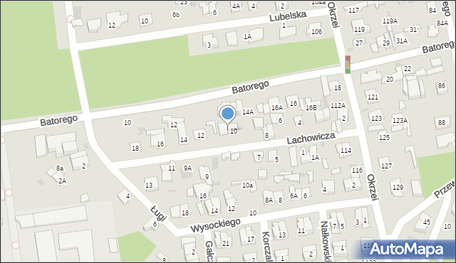 Otwock, Lachowicza Bronisława, 10A, mapa Otwock