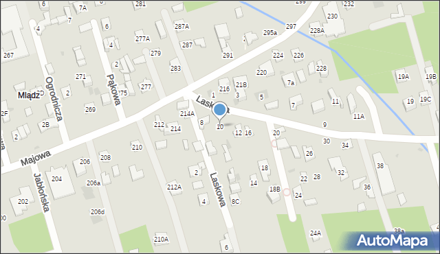 Otwock, Laskowa, 10, mapa Otwock