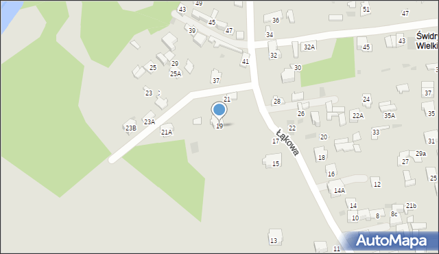 Otwock, Łąkowa, 19, mapa Otwock