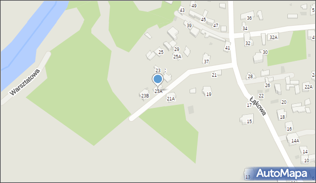 Otwock, Łąkowa, 23A, mapa Otwock