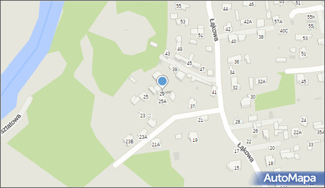 Otwock, Łąkowa, 29, mapa Otwock