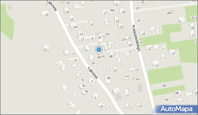 Otwock, Łąkowa, 4A, mapa Otwock