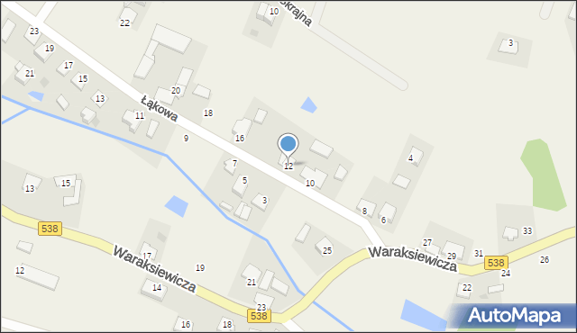 Pacółtowo, Łąkowa, 12, mapa Pacółtowo