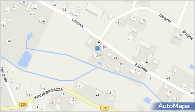 Pacółtowo, Łąkowa, 21, mapa Pacółtowo