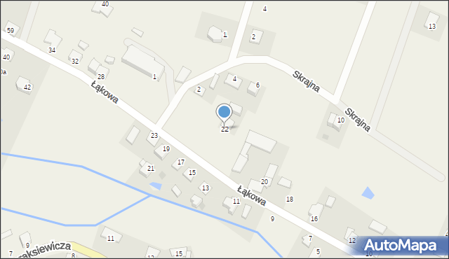 Pacółtowo, Łąkowa, 22, mapa Pacółtowo