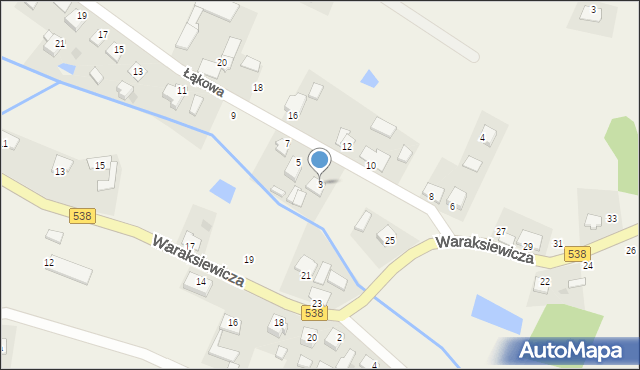 Pacółtowo, Łąkowa, 3, mapa Pacółtowo