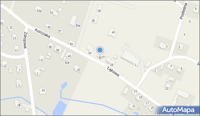 Pacółtowo, Łąkowa, 32, mapa Pacółtowo