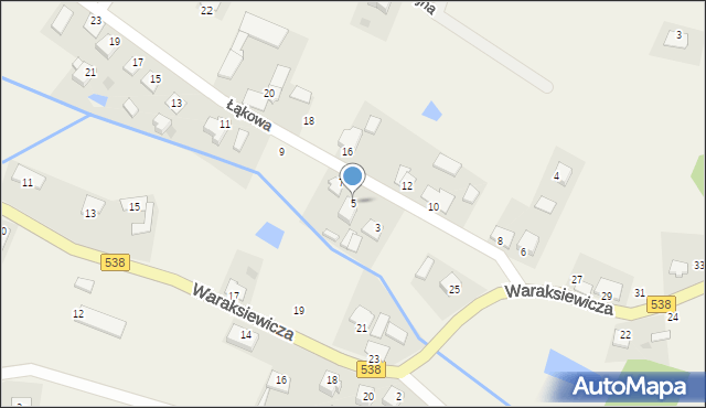 Pacółtowo, Łąkowa, 5, mapa Pacółtowo