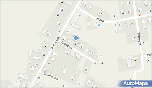 Palędzie, Laskowa, 3, mapa Palędzie