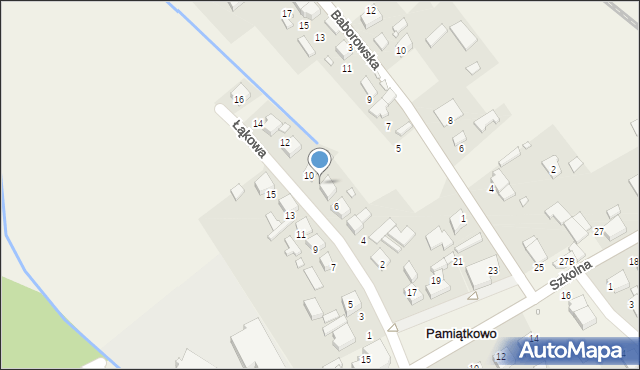 Pamiątkowo, Łąkowa, 8, mapa Pamiątkowo