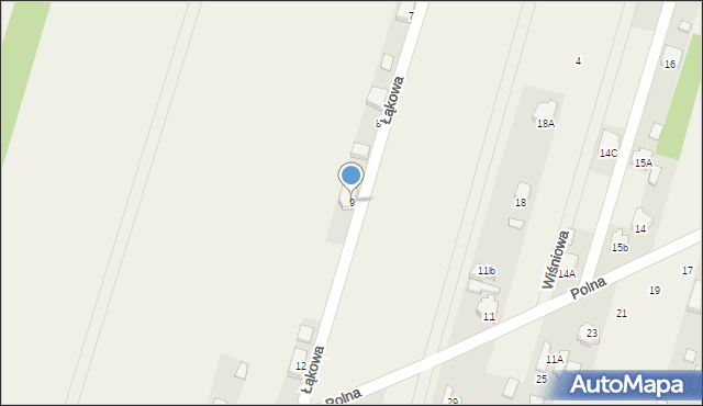 Paradyż, Łąkowa, 9, mapa Paradyż