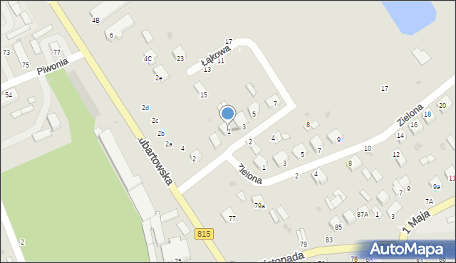 Parczew, Łąkowa, 1, mapa Parczew